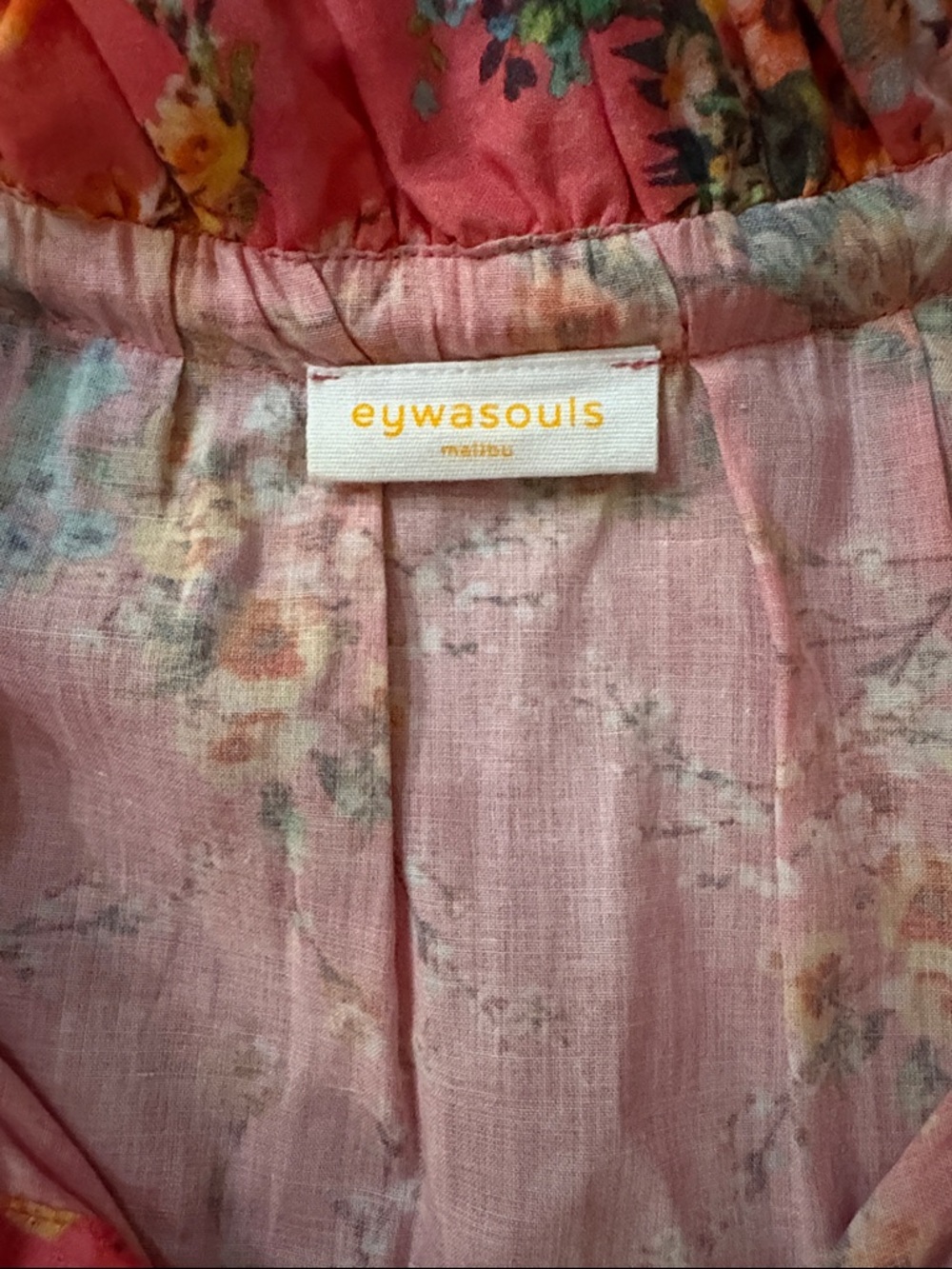 Eywasouls Malibu Cora Pink Floral Maxi Dress SZ XS/S EUC - Picture 3 of 6